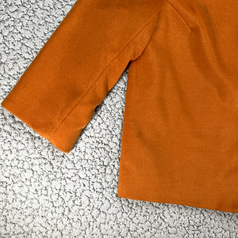 Harve Benard Single Button Wrap Jacket Women's Large Orange Mustard Fall - Picture 2 of 12